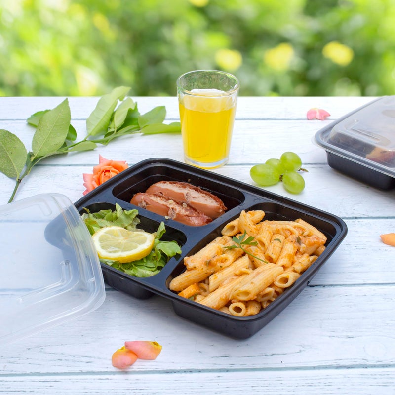 GUSTO [24 oz - 50 Count 3-Compartment Meal Prep Containers with Lids â€“ Reusable, Microwaveable, Dishwasher & Freezer Safe, BPA-Free Food Storage Boxes for Portion Control (Formerly Comfy Package) - Image 3